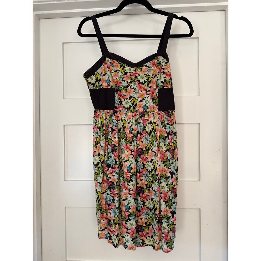 Bar Iii Floral Fit & Flare Dress Cotton Size Small